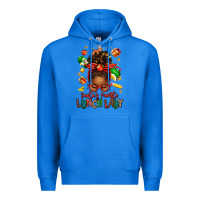 True Royal santas favorite lunch lady afro messy bun Premium Hoodie - texasbilliewilder