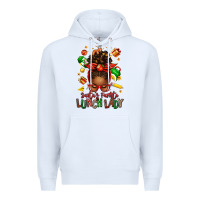 White santas favorite lunch lady afro messy bun Premium Hoodie - texasbilliewilder