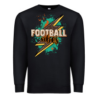 Black Football vibes Premium Sweatshirt - NancyCooperArtShop