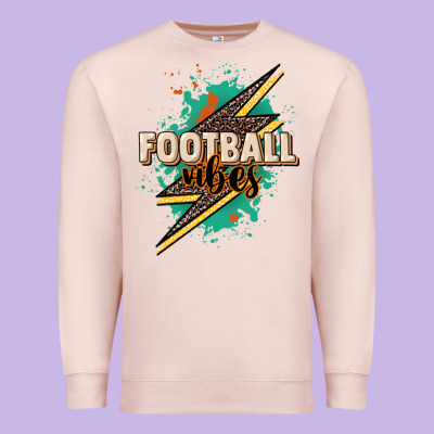 Football Vibes Premium Sweatshirt Designed By Nancycooperartshop