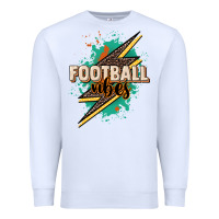 White Football vibes Premium Sweatshirt - NancyCooperArtShop