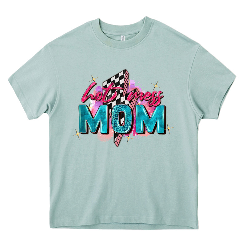 Hot Mess Mom Heavy Core Tee by Zillion Design Studio | Teevron