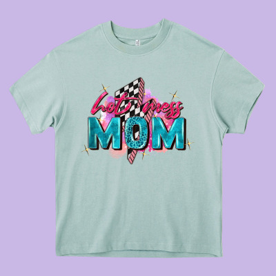 Hot Mess Mom Heavy Core Tee Designed By Zillion Design Studio