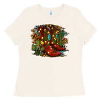 Bone christmas cowboy boots Ladies Tee - RanaPortraitStore