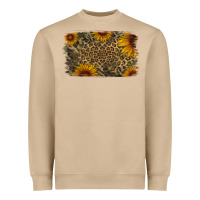 Mushroom Camouflage Leopard Sunflower Background Heavyweight Sweatshirt - Jasminsmagicworld