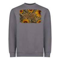 Storm Camouflage Leopard Sunflower Background Heavyweight Sweatshirt - Jasminsmagicworld