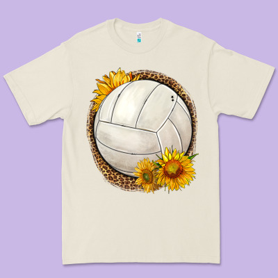 Western Volleyball With Sunflower Premium Tee Designed By Hra Design Shop
