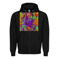 Black halloween party seamless pattern Zipper Hoodie - BundleAndBundleShop