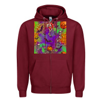 Burgundy halloween party seamless pattern Zipper Hoodie - BundleAndBundleShop