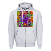 Heather Grey halloween party seamless pattern Zipper Hoodie - BundleAndBundleShop