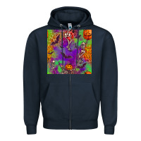 Navy halloween party seamless pattern Zipper Hoodie - BundleAndBundleShop