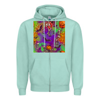 Seafoam halloween party seamless pattern Zipper Hoodie - BundleAndBundleShop