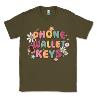 Army Green phone wallet keys Classic Tee - MaliasSmallBusiness