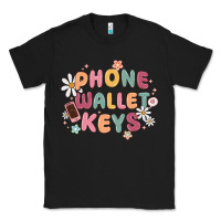 Black phone wallet keys Classic Tee - MaliasSmallBusiness
