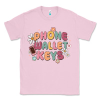 Bubblegum Pink phone wallet keys Classic Tee - MaliasSmallBusiness
