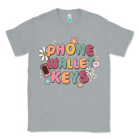 Heather Grey phone wallet keys Classic Tee - MaliasSmallBusiness