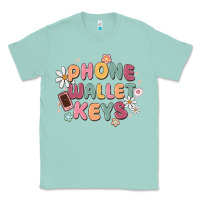 Seafoam phone wallet keys Classic Tee - MaliasSmallBusiness