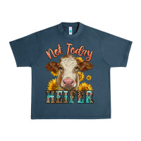 Midnight Navy heifer with sunflowers Urban Heavy Tee - LillyAllenDesigns