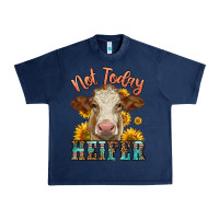 Navy heifer with sunflowers Urban Heavy Tee - LillyAllenDesigns