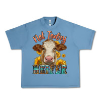 Pebble Blue heifer with sunflowers Urban Heavy Tee - LillyAllenDesigns