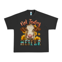Pigment Black heifer with sunflowers Urban Heavy Tee - LillyAllenDesigns