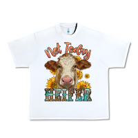 White heifer with sunflowers Urban Heavy Tee - LillyAllenDesigns