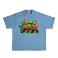 Pebble Blue st patricks bear ado Urban Heavy Tee - AdoDesignShop
