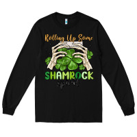 Black rolling up some shamrock spirit Long Sleeve Tee - MaliasSmallBusiness