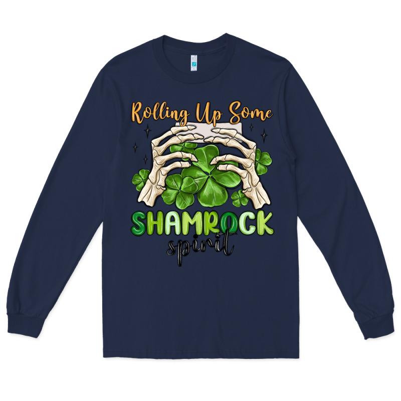 Rolling Up Some Shamrock Spirit Long Sleeve Tee by MaliasSmallBusiness | Teevron