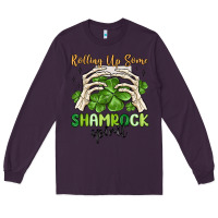 Plum rolling up some shamrock spirit Long Sleeve Tee - MaliasSmallBusiness
