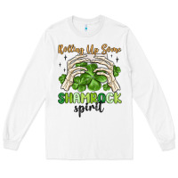 White rolling up some shamrock spirit Long Sleeve Tee - MaliasSmallBusiness