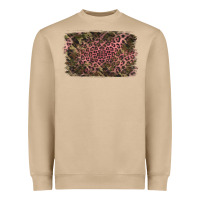 Mushroom Camouflage Pink Leopard Background Heavyweight Sweatshirt - Jasminsmagicworld