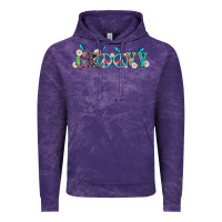 Cloud Purple groovy with peace  sign flowers Vintage Hoodie - Artiststas