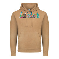 Vintage Camel groovy with peace  sign flowers Vintage Hoodie - Artiststas