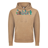 Vintage Coffee groovy with peace  sign flowers Vintage Hoodie - Artiststas