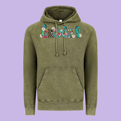 Groovy With Peace  Sign Flowers Vintage Hoodie Designed By Artiststas