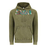 Vintage Olive groovy with peace  sign flowers Vintage Hoodie - Artiststas