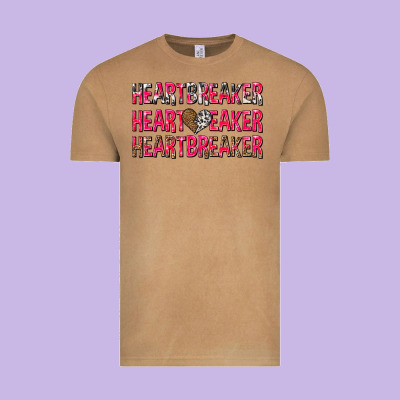 Heartbreaker With Leopard And Cowhide Vintage Tee Designed By Nancycooperartshop
