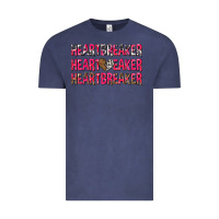 Vintage Denim heartbreaker with leopard and cowhide Vintage Tee - NancyCooperArtShop