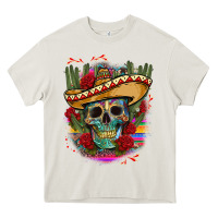Cream mexican skeleton Heavy Core Tee - CTS Tumbler Store