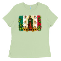 Matcha mexican flag our lady of guadalupe Ladies Tee - JahusDesignShop