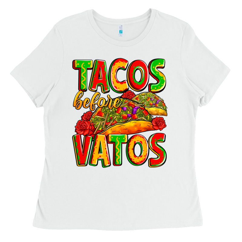 Tacos Before Vatos Ladies Tee by Zillion Design Studio | Teevron