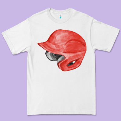 Red Baseball Helmet Fa Element Premium Tee Designed By Fadigitalartstudio