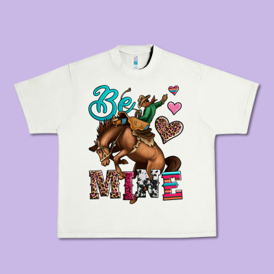 Be Mine Cowboy Rodeo Valentines Day Urban Heavy Tee Designed By Jasminsmagicworld
