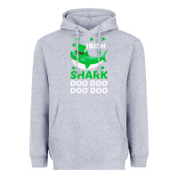 Heather Grey Irish Shark Doo Doo Doo Saint Patricks Day Heavyweight Hoodie - Bettercallsaul