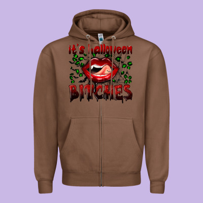 It's Halloween Bitches Zipper Hoodie Designed By Bundleandbundleshop