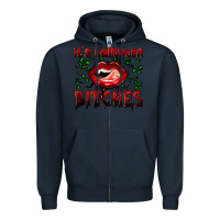 Navy it's halloween bitches Zipper Hoodie - BundleAndBundleShop