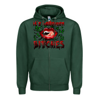 Sports Green it's halloween bitches Zipper Hoodie - BundleAndBundleShop