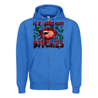 True Royal it's halloween bitches Zipper Hoodie - BundleAndBundleShop
