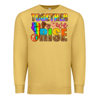 Antique Gold LGBTQ+ together we rise Premium Sweatshirt - NancyCooperArtShop